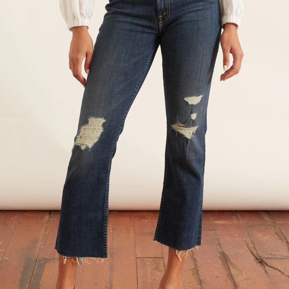MOTHER HIGH WAISTED RIDER ANKLE JEANS